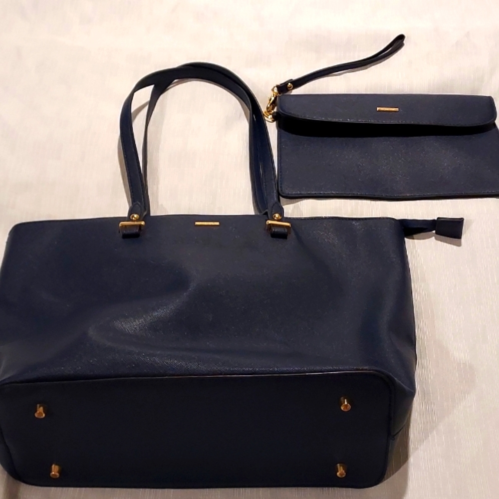 NWOT Women's Lovevook Shoulder Handbag With Wristlet  Navy Blue